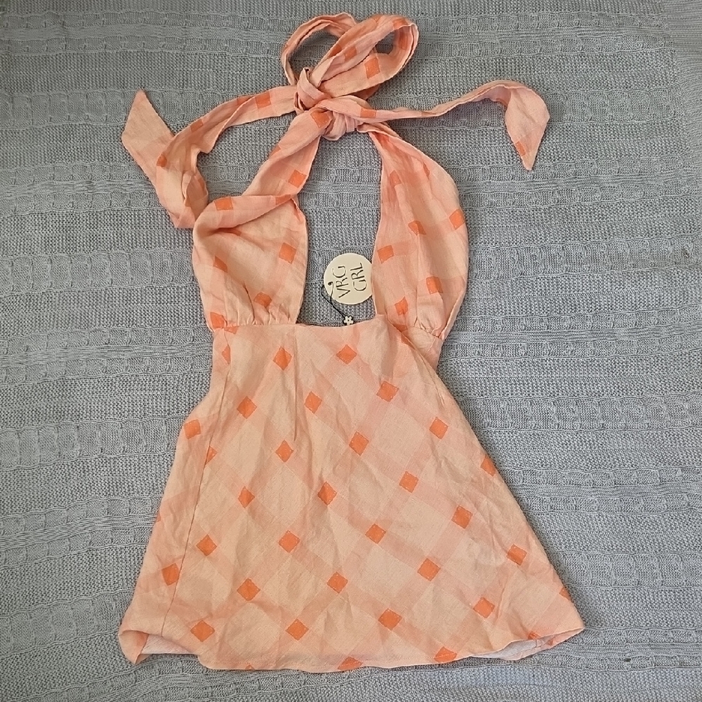 Vrg Grl Linen Halter Top New With Tags Size 8